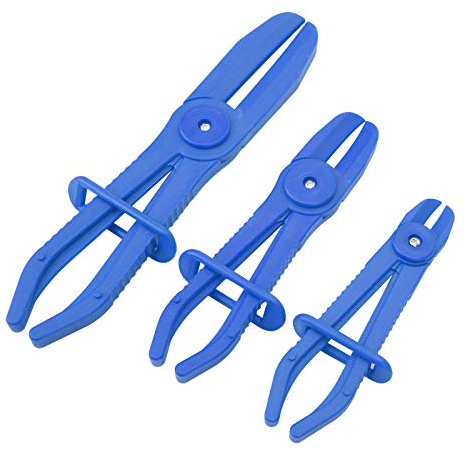 Tbest 3 Pièces en Plastique Collier de Serrage Outil Tuyau TUBE Pince Coupante avec Poignée Antidérapante pour L'entretien de la Voiture Conduite D'eau Freins Tuyaux de Carburant (BLUE)