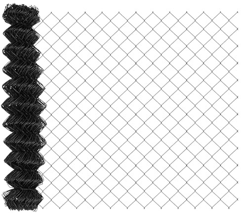 Chain Fence Grey 10 x 1.2 m Heavy Duty Steel Chain Link Fence for Garden Yard Safe Property Demarcation Durable Weatherproof