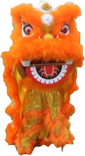 Lejondansdräkt för barn – traditionell kinesisk maskot för åldrarna 5–12, perfekt för karneval, festivaler och fester