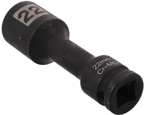 SOIMISS Llave de Vaso Ultrafina Ajuste Estable de 22mm de Acero Cuadrado de 1/2 para Tuercas de Ruedas para Mantenimiento y Reparación de Neumáticos