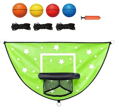 Stronrive Panier de Basket pour Trampoline Extérieur | Ensemble de Jeu de pour - Équipement de Basket pour Trampoline | pour Jardin extérieur, Aire de Jeux, Parc, fête, Maison, Usage intérieur et