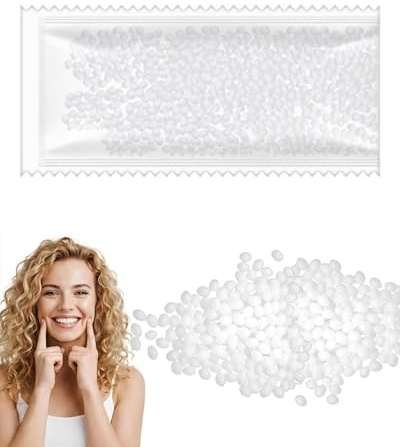 DAFNE Restauri dentali temporanei, adesivi per restauri dentali, perle riscaldanti (10 g) per otturazioni e riparazioni di denti mancanti o rotti o per l'incollaggio di denti artificiali