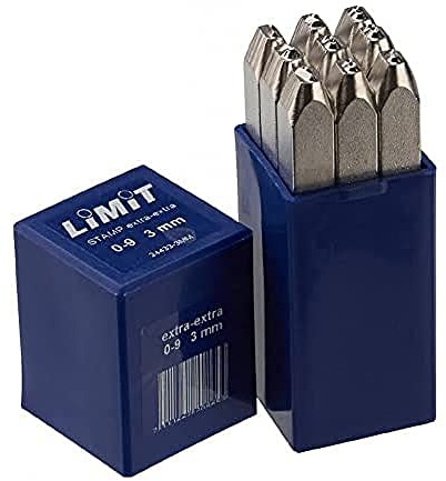 LIMIT 244330601 Limit Zahlenstanzer für Edelstahl und Metall, 7 mm Zahlenhöhe
