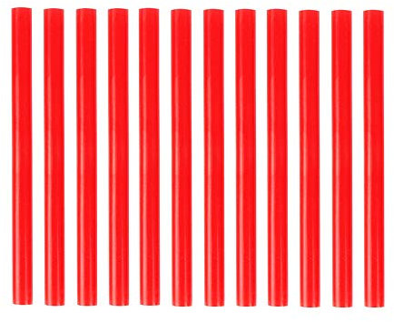 HUIHUIBAO 12 bunte Heißklebe-Sticks, Mini-Heißklebe-Sticks für DIY-Handwerk, 7 x 100 mm rot