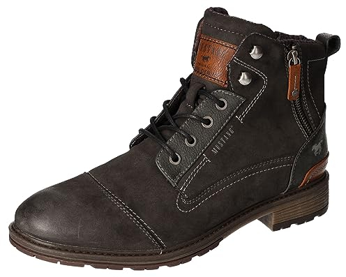 MUSTANG Herren Stiefelette Schnürboots 4140-504, Größe:42 EU, Farbe:Grau