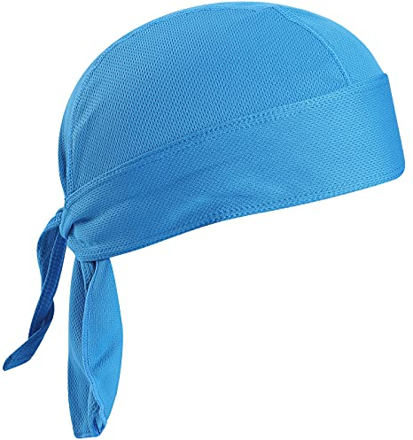 VIAUMBR Bandana Cap Unterm Radhelm Sommer Kopftücher Fahrrad Mütze Kopftuch Piraten Tücher Luftiger Stoff Für Schwimmen Joggen Laufen Wandern Berggehen Radfahren und Motorrad (Blau)