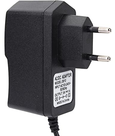 9V Netzteil Eingang: 100-240V Überstromschutz E-Gitarre Single für E-Keyboards Digitalpiano (EU-Stecker)