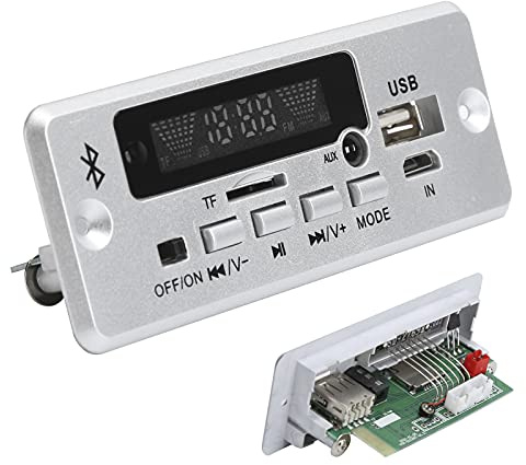 Scheda di Decodifica Bluetooth Modulo Bluetooth Pcb 02Cabt Scheda di Decodifica Modulo di Decodifica Wav Universale Scheda di Decodifica Mp3 con Chiamata Bluetooth (Argento)
