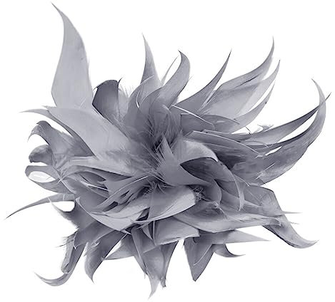 Uposao Feder Brosche für Frauen Mädchen,Flauschige Feder Brosche Feder Ansteckbrosche Trachten-Brosche Brosche Pin Haar Accessoire Fascinator Kopfbedeckung für Party Dekoration Hochzeit Weihnachten