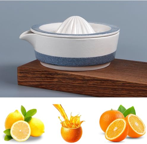 TINGJUNN Presse-agrumes manuel en céramique, orange, citron vert, orange, presse-agrumes, presse-agrumes, presse-agrumes, presse-agrumes, presse-agrumes et autres fruits frais, passe au lave-vaisselle