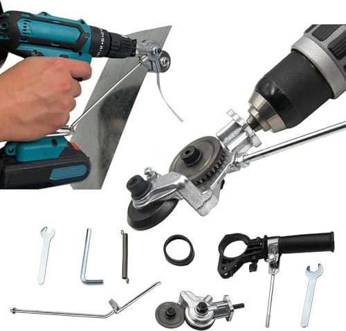 Electric Drill Plate Cutter Electric Drill Shears Attachment Cutter Nibbler Electric Drill Shears Sheet Metal Cutter Tool fof Iron Aluminum Copper /979 (Color : Universal)