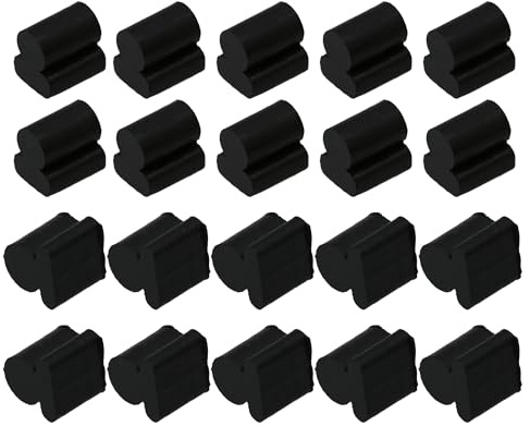 Yibuy 20 Stück Tenorhorn-Silikon-Pads, geräuschresistent, Stopper, groß, klein