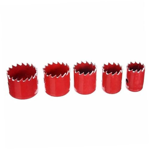 BESTonZON 16pièces Kit De Perçage Avec Cloche Et Mandrins Outils De Découpe Pour Et Ensemble Pratique De Forets à Couronne Rouge