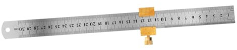 OSALADI 1 Satz Stahl lineal Begrenzung block Holzbearbeitung Lineal Metall t Spurlineal Messgerät manuell geschnittenes Trockenbauwerkzeug Messing Lineal aus Stahl Stopper