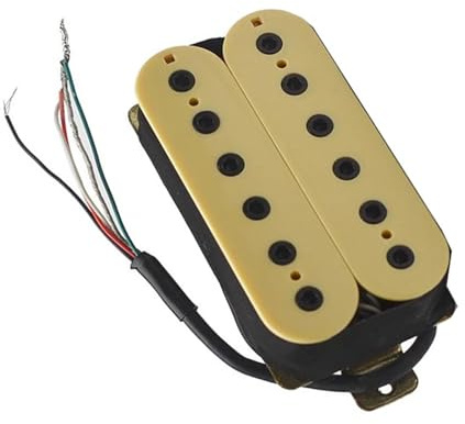 E-Gitarre Humbucker Bridge Pickup Coil Split Yellow Pickup für 6-saitige Gitarre Ersatzteile Für E-Gitarren-Tonabnehmer