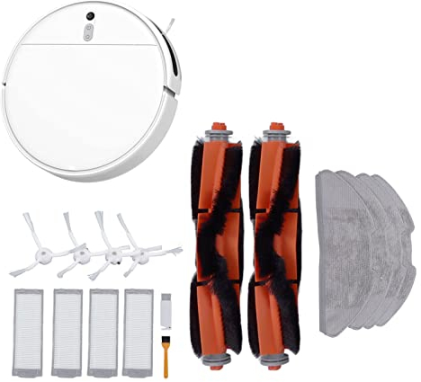 Ausla Robot Vacuum Cleaner Spare Parts Set, Mop Brush Kit for Mi Robot Vacuum Mop 2 Lite 2 Pro - Spare Parts Made of ABS, HEPA & Cotton, Accessories for Robot Vacuum Cleaner