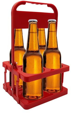 Beer Bottle Carrier,Water Bottle Organizer,Bottle Organizer with Milk and Wine Holder,Foldable Cup Holder for Wine and Beer,Basket for Gym,Workout,Esc