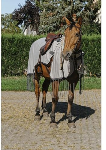 EKKIA Riding World Fliegenschutz-Ausreitdecke grau