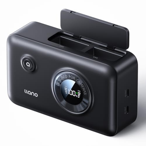 llano Caricabatterie 2 in 1 NP-W126S Dual Fast Camera con, ricarica USB-C PD 20W, compatibile con Fujifilm X100VI, X100V, XT30II, XT30, XS10, XT3, XT2, XT1