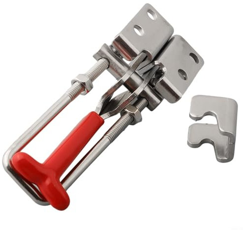 440lb Capacity Heavy Duty for TOGGLE Clamp, Stainless Steel Adjustable Latch U Bolt Self-lock for TOGGLE Clamp, Horizontal Lock Clip, Metal Door Hardware