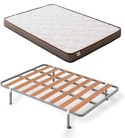 HOGAR24 ES - Cama Completa con Somier Básico de Láminas y Colchón Dream Flex Transpirable - Medida: 135x190 cm