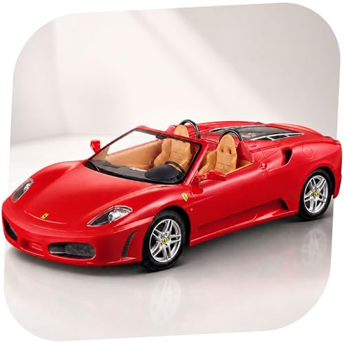 RC ferngesteuertes XXL 32cm Auto im offiziellem Design, Kompatibel mit Ferrari F430 Spider Cabrio, Modell-Maßstab 1:14 mit LED-Beleuchtung, Lizenz-Fahrzeug, Car, Spielzeug, Kinder, Erwachsene, Sammler