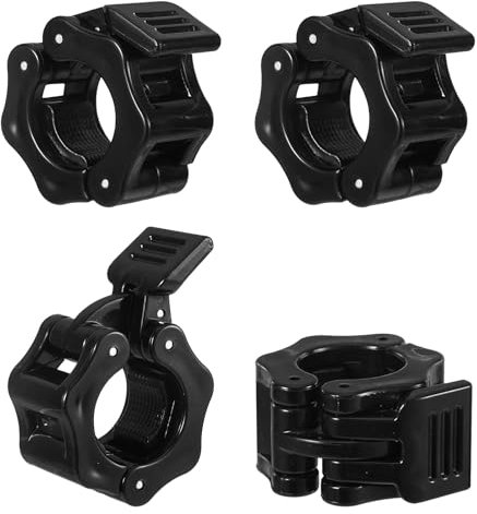 ChauLanBow 4 unidades de cierre rápido para mancuernas y mancuernas (negro) (25 mm)