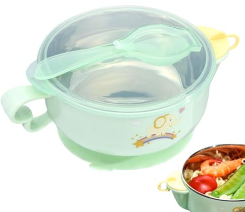 Thermoschüssel für Kinder mit Wasser gefüllt - 400 ml Ergänzungsfutternapf, Thermoschüssel mit Griff Babynapf mit Wasser gefüllte Saugschüssel, Tragbare Schüssel für ba