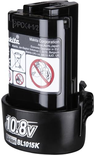 Makita Akku 10,8V - Ersatzakku BL1015K, passend zu Makita Akku Werkzeuge, 10,8 Volt / 1,5 AhLi-Ion
