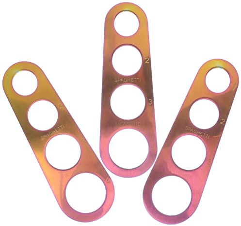 VERDANVERSE Spaghetti Portion Control Tool 3pcs 430 Stainless Steel Pasta Measuring Device 4 Holes for Accurate Spaghetti Serving Size Kitchen Accessory