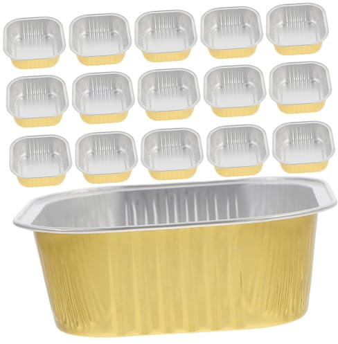 Garneck 20pezzi Teglie in Alluminio Profonde Da Teglia Per Arrosti in Alluminio Per Alimenti Per Barbecue e Cottura Vapore Design Quadrato Resistente Al Calore