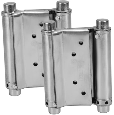 Sewroro 2pezzi Cerniera per Porte Battente Acciaio Inossidabile Resistente Cerniera Doppia Molla per Chiudiporta Cerniere per Cancelli e Porte Esterne