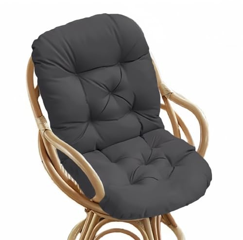 ZASEZOD Schaukelstuhl Auflage Wasserdicht Rattan, Weich Verdickt Sitzkissen Rückenlehne Polster, Ersatzpolster Hochlehner Auflagen für Wohnzimmer, Garten, Indoor Outdoor(A10,120 x 50 cm)