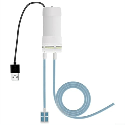 babominimer 5V Self-Priming Water USB Powered Portable Electric Vacuum for Aquarium and Outdoor Use, White(5 Meter)