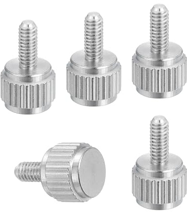 QUARKZMAN 5 Pcs Vis M2.5 x 6mm Pour Pied À Coulisse, Vis À Oreilles À Tête Plate En Acier Inoxydable Boulons À Tête Ronde Moletée Métrique Poignées De Serrage Fixations Filetées