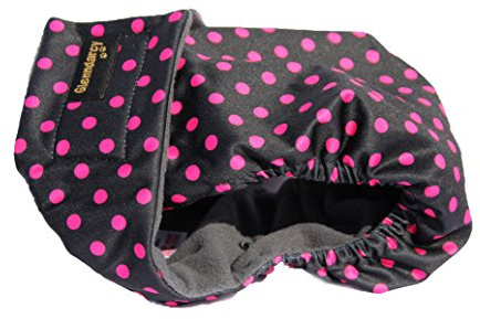 Glenndarcy Hundewindeln - OHNE SCHWANZLOCH - für z.B FRENCHIES und Bulldoggen - Black Pink Dots Medium Long Pants only
