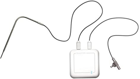 Thermomètre Bluetooth Salter Cook, avec application pour smartphone / tablette, suivre des recettes, mesurer la température de cuisson, sondes pour viande et plus, garantie de 2 ans - Blanc