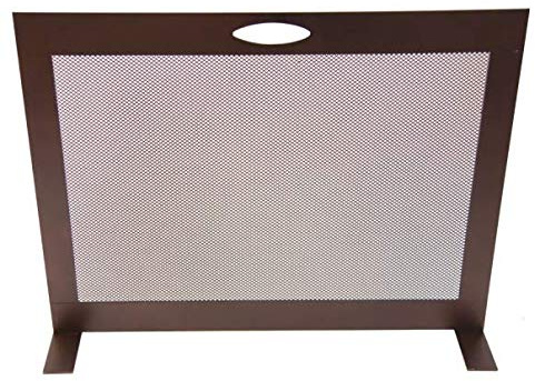 PARASCINTILLE RETTANGOLARE 'DESIGN' IN FERRO BATTUTO CM.60X46 colore ruggine