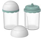 BIESSE Pin-Up Dosaformaggio con Coperchio Salvafreschezza, Verde Acqua, 8.5 x 8.5 x 13.5 cm