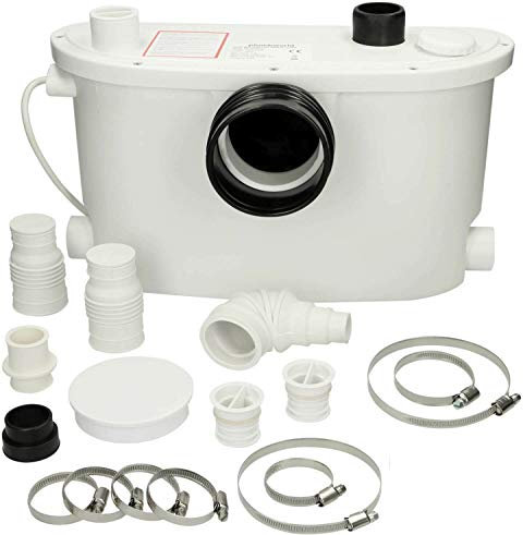 Flo-Force® 400W Max Domestic Sanitary Macerator Waste Pump Shower Toilet System Sink Sewage Pumps 4 Inlets Quiet IP54 Rated High Efficiency