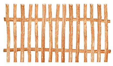 BooGardi Elemento di recinzione nocciola · 144 misure · 120 x 90 cm (7-9 cm) · Kit di recinzione per staccionate/recinzione in legno · Recinzione da giardino