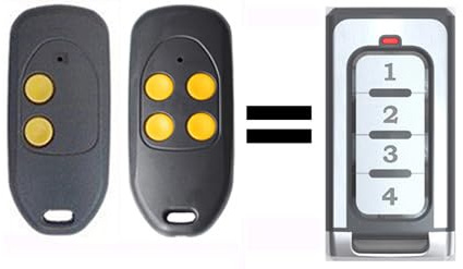 Ersatz für Handsender MT87A3-868A04K00 MT87A1 MT87A2 MT87A3 MT87A4 Alulux Roma Weller 868,5Mhz