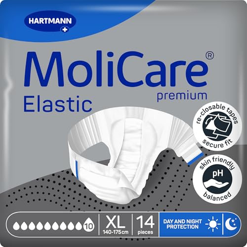 MoliCare premium Elastic 10 Tropfen Inkontinenzslips | Größe XL | 14 St.