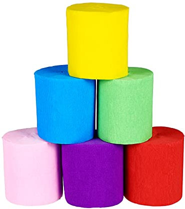 BESPORTBLE 6rollen Hochzeitsdekoration Krepppapier Girlanden Leuchtenden Farben Für Hochzeiten Geburtstagsfeiern Und Feste Pro Einfach Zu Verwenden Befestigen