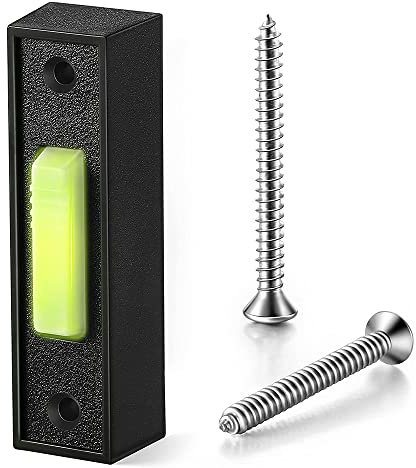 Evarbuild - Interruptor universal de abridor de puerta de garaje 41A4166 con botón pulsador con cable, acabado negro con botón