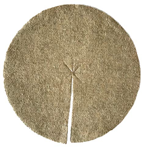 Mulchscheiben aus 100% Hanf, 50er Pack, Durchmesser: 80 cm, ca.10 mm dick (EUR 8,00 je Stück), Pflanzenschutzmatte, Unkrautschutzmatte, Winterschutzmatte, 100% biologisch abbaubar, umweltfreundlich
