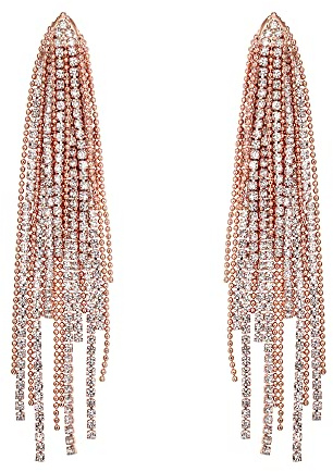 EVER FAITH Brillante strass Chandelier Orecchini, Cristalli dichiarazione nappe lunghi orecchini a penzoloni per Donne Ragazze