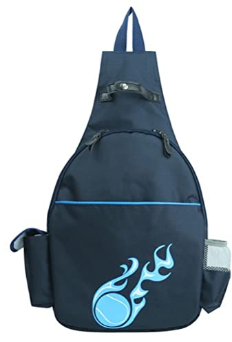 Gonetre Sac de tennis portable pour homme et femme - Peut contenir 2 raquettes de tennis - Pour sports de plein air (bleu foncé)