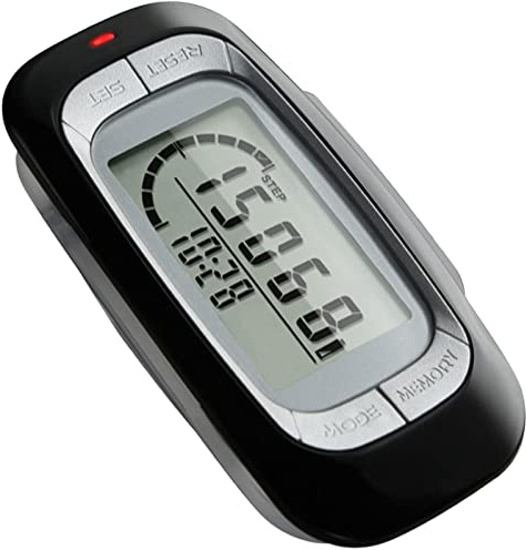 Gzvxuny 3D Schrittzähler Clip On, Einfacher Walking Schrittzähler Ohne App und Handy, Genauer Pedometer für Damen Herren Kinder, Verfolgen Sie Schritte, Kilometer, Kalorien und Aktivitätszeit