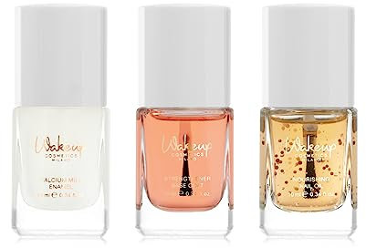 Wakeup Cosmetics - Kit Love Your Nails - Contiene 1 Trattamento rinforzante + 1 Base Rinforzante + 1 Olio Nutriente per Unghie